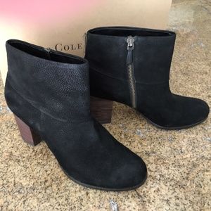Cole Haan Black Nubuck Bootie